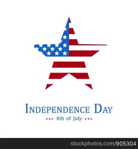 July Fourth Happy Independence Day America. Poster Banner or greeting card Independence day. Eps10