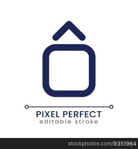 Jump animation pixel perfect linear ui icon. Dynamic video effect. Editing tool. Vertical movement. GUI, UX design. Outline isolated user interface element for app and web. Editable stroke. Jump animation pixel perfect linear ui icon
