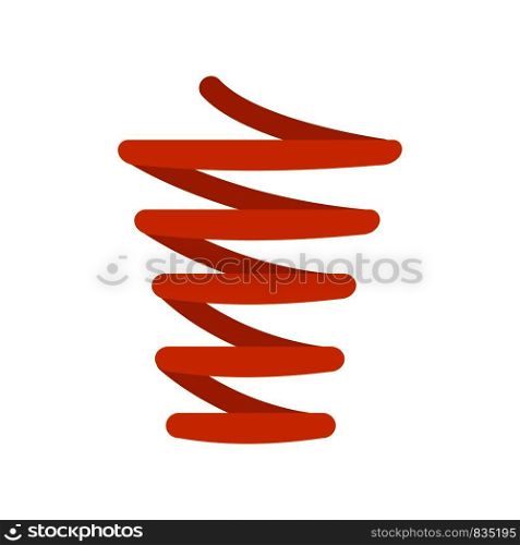 Jump coil icon. Flat illustration of jump coil vector icon for web isolated on white. Jump coil icon, flat style