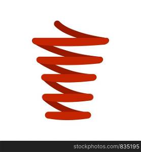 Jump coil icon. Flat illustration of jump coil vector icon for web isolated on white. Jump coil icon, flat style
