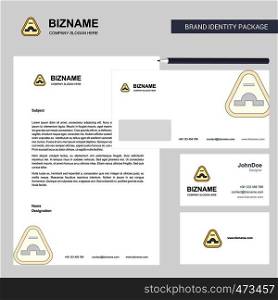 Jump road sign Business Letterhead, Envelope and visiting Card Design vector template