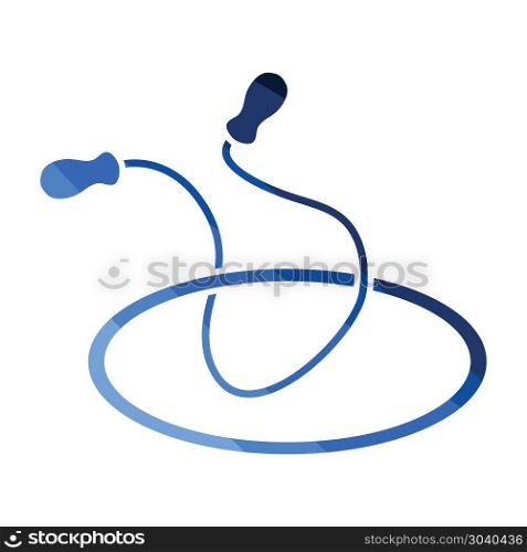 Jump rope and hoop icon. Jump rope and hoop icon. Flat color design. Vector illustration.