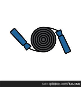 Jump rope color icon. Skipping rope. Isolated vector illustration. Jump rope color icon