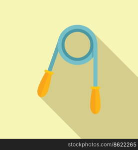Jump rope icon flat vector. Healthy sport. Active fitness. Jump rope icon flat vector. Healthy sport
