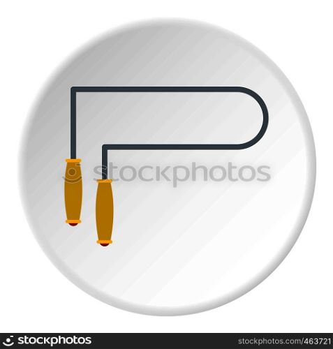 Jump rope icon in flat circle isolated vector illustration for web. Jump rope icon circle