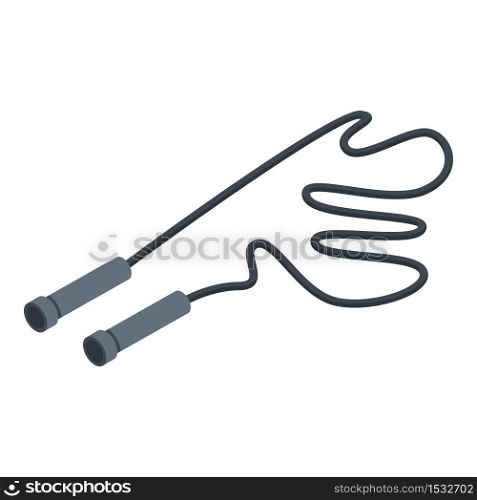 Jump rope icon. Isometric of jump rope vector icon for web design isolated on white background. Jump rope icon, isometric style