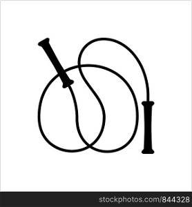 Jump Rope Icon, Jumping Sport Rope Vector Art Illustration