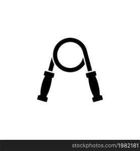 Jumping Rope. Flat Vector Icon. Simple black symbol on white background. Jumping Rope Flat Vector Icon