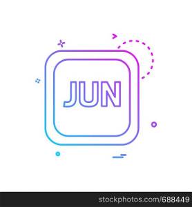 June Calender icon design vector