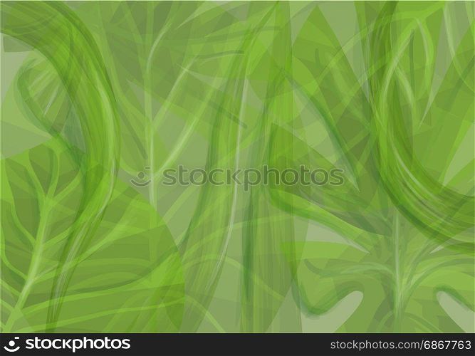 jungle. green abstract vector background. 10 EPS