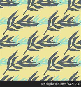 Jungle plants silhouette leaves seamless pattern in vintage style. Geometric tropical leaf wallpaper. Design for fabric design, textile print, wrapping paper, cover. Fashion vector illustration. Jungle plants silhouette leaves seamless pattern in vintage style. Geometric tropical leaf wallpaper.