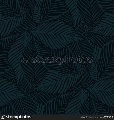 Jungle seamless pattern. Exotic plant. Tropical print, palm leaves vector floral background.. Jungle seamless pattern. Exotic plant. Tropical print