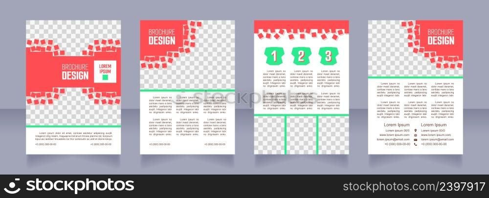 Junior children art school blank brochure design. Template set with copy space for text. Premade corporate reports collection. Editable 4 paper pages. Smooch Sans Light, Bold, Arial Regular fonts used. Junior children art school blank brochure design
