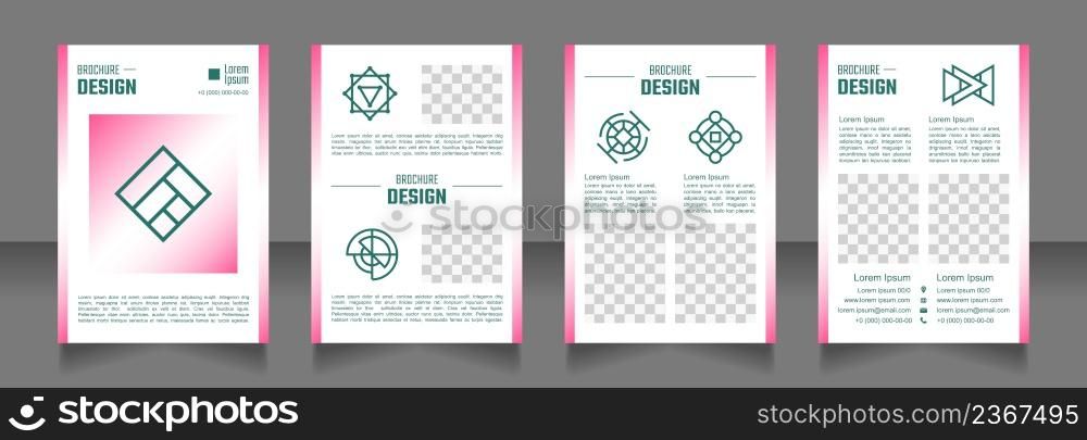 Junior logic school blank brochure design. Template set with copy space for text. Premade corporate reports collection. Editable 4 paper pages. Teco Light, Semibold, Arial Regular fonts used. Junior logic school blank brochure design