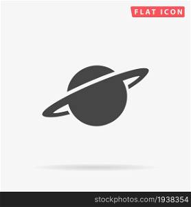 Jupiter Planet flat vector icon. Hand drawn style design illustrations.. Jupiter Planet flat vector icon