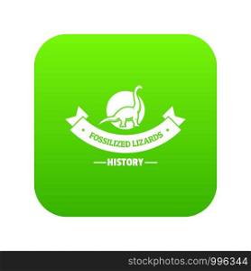Jurassic nature icon green vector isolated on white background. Jurassic nature icon green vector