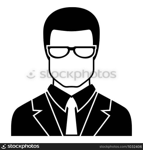 Jurist avatar icon. Simple illustration of jurist avatar vector icon for web design isolated on white background. Jurist avatar icon, simple style