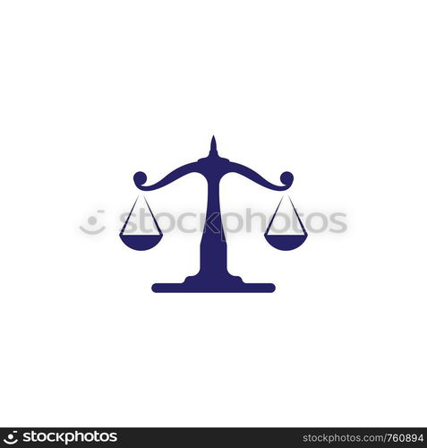 Justice and law logo vector icon illustration