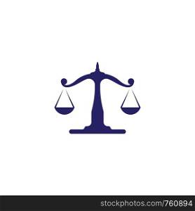Justice and law logo vector icon illustration