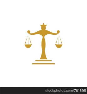 Justice and law logo vector icon illustration