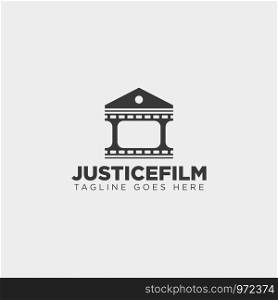 justice cinema home film simple logo template vector illustration icon element - vector file. justice cinema home film simple logo template vector illustration icon element
