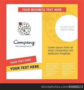 Justice Company Brochure Template. Vector Busienss Template