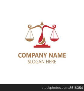 Justice Law logo icon template creative law firm illustration