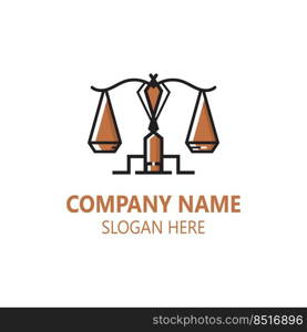 Justice Law logo icon template creative law firm illustration