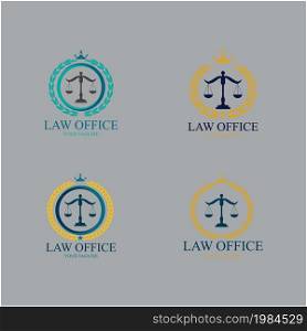justice law Logo Template vector illsutration design