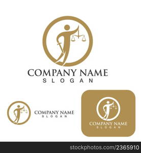 justice law Logo Template vector illsutration design