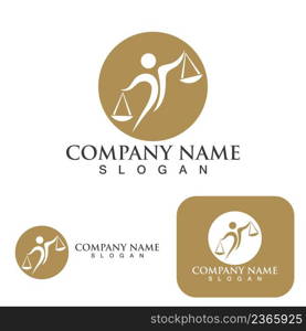 justice law Logo Template vector illsutration design