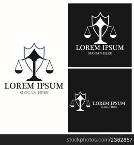 Justice law Logo Template vector illsutration design