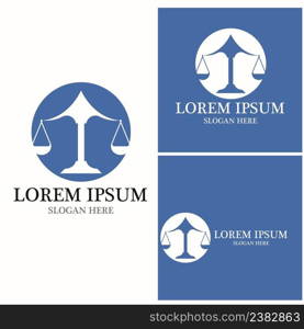 Justice law Logo Template vector illsutration design