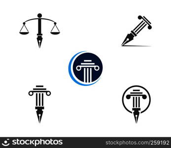 justice law Logo Template vector illsutration design