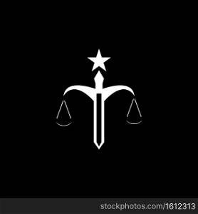 Justice law logo vector template