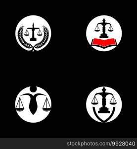 Justice law logo vector template