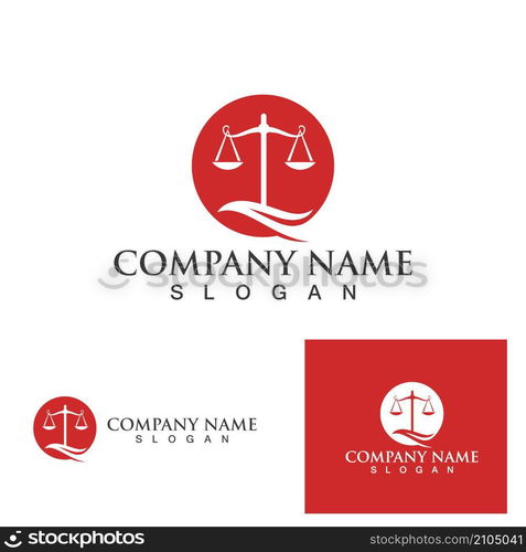 Justice lawyer logo and symbols template icons