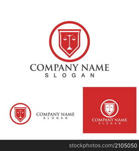 Justice lawyer logo and symbols template icons