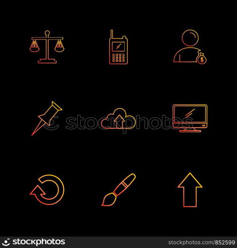 justice , phone , pin , upload , cloud, monitor , reset , paint , up ,icon, vector, design, flat, collection, style, creative, icons