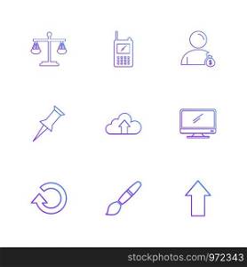 justice , phone , pin , upload , cloud, monitor , reset , paint , up ,icon, vector, design, flat, collection, style, creative, icons