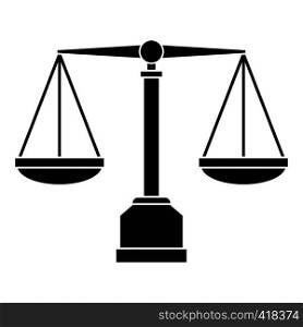 Justice scale icon. Simple illustration of justice scale vector icon for web. Justice scale icon, simple style