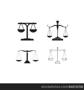 justice scale icon vector illustration design template