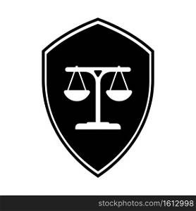 justice scale logo vector symbol design
