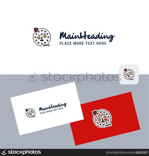 Justice vector logotype with business card template. Elegant corporate identity. - Vector