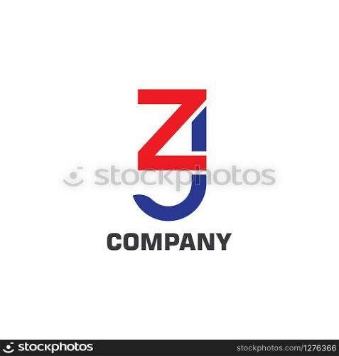 jz Letter Logo Template Vector Illustration
