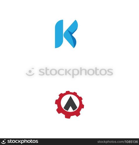 K icon Vector Illustration design Logo template
