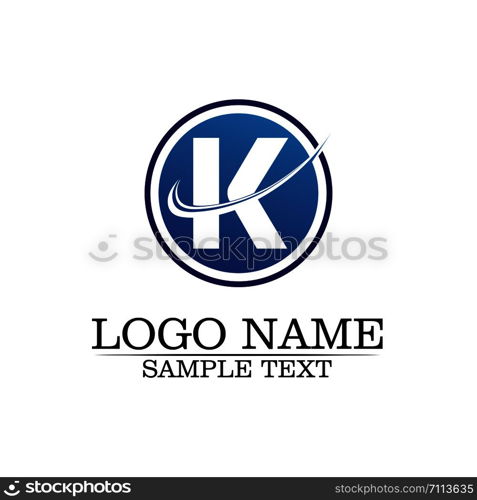 k letter k logo design and vector