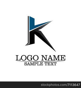 k letter k logo design and vector