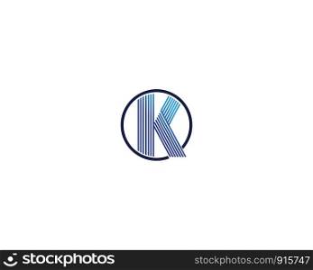k letter k logo design and vector