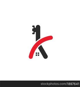 k letter key vector icon concept design illustration template